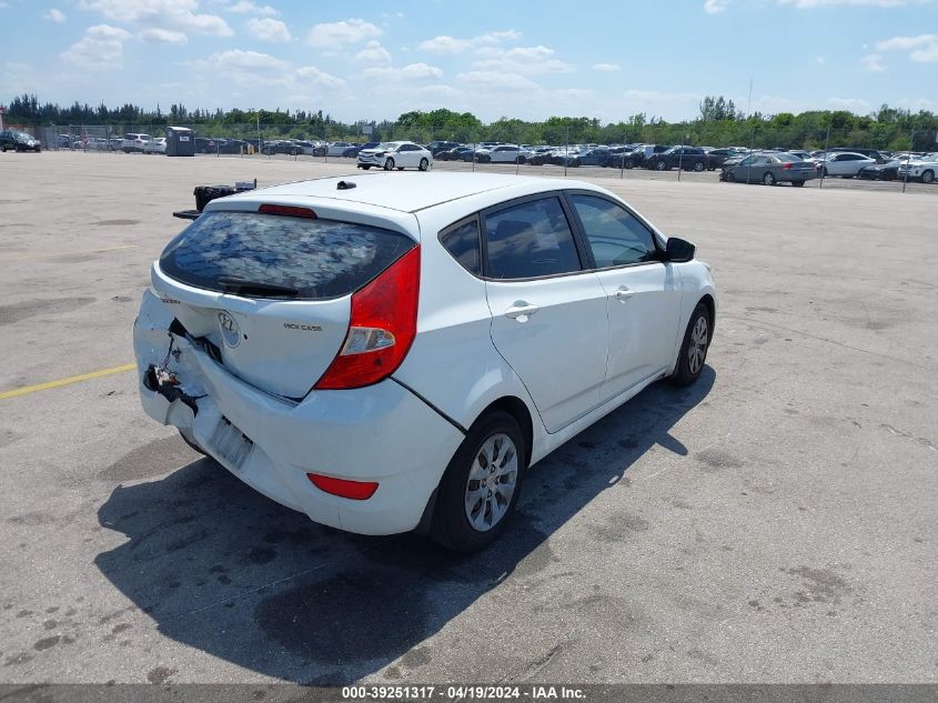 2015 Hyundai Accent Gs VIN: KMHCT5AE8FU201637 Lot: 39251317