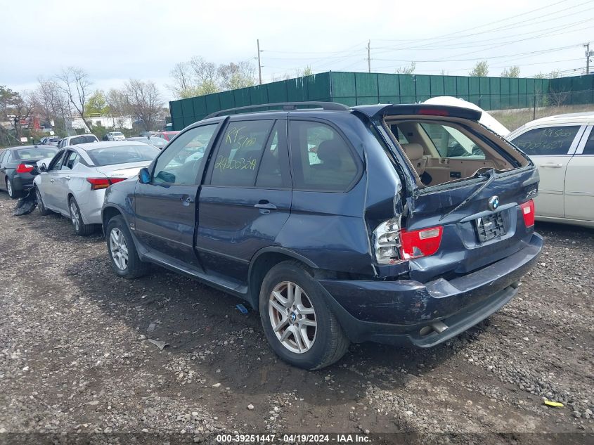 2006 BMW X5 3.0I VIN: 5UXFA13506LY32416 Lot: 39251447