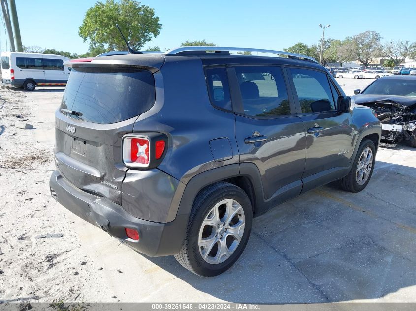 2016 Jeep Renegade Limited VIN: ZACCJADT9GPD13461 Lot: 39251545