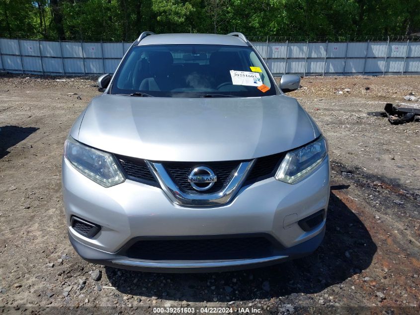 2015 Nissan Rogue Sv VIN: KNMAT2MT2FP549565 Lot: 39251603