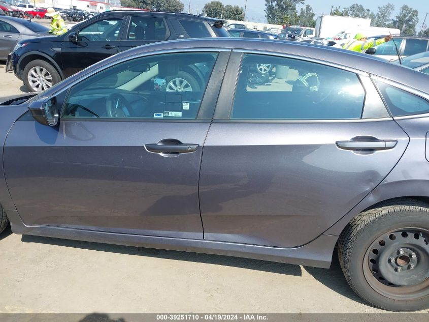 2020 Honda Civic Lx VIN: 19XFC2F60LE203605 Lot: 39251710