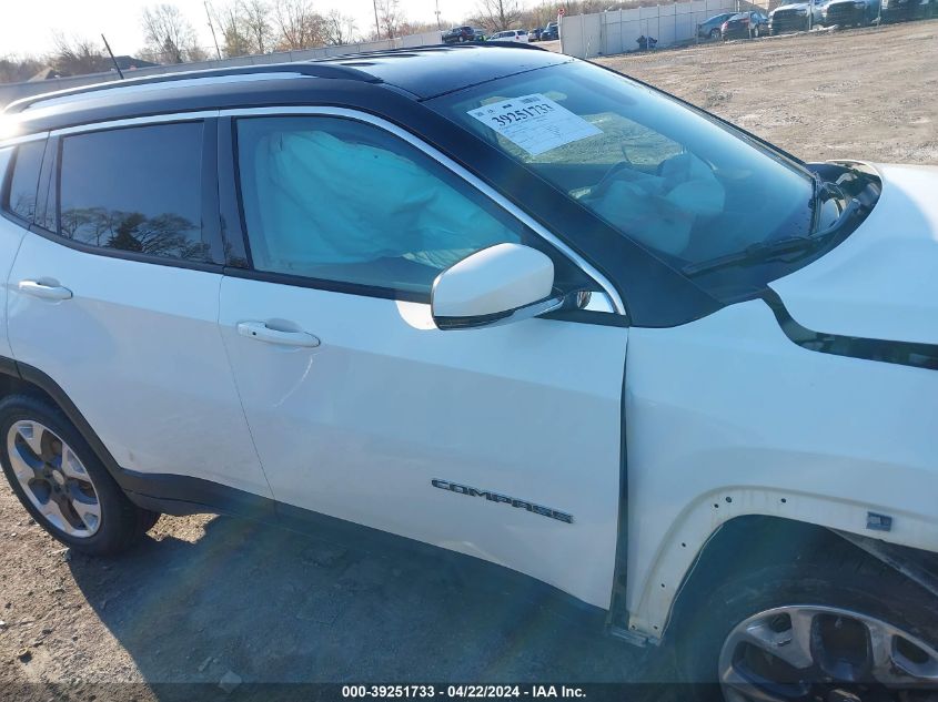 2018 Jeep Compass Limited 4X4 VIN: 3C4NJDCBXJT365653 Lot: 39251733