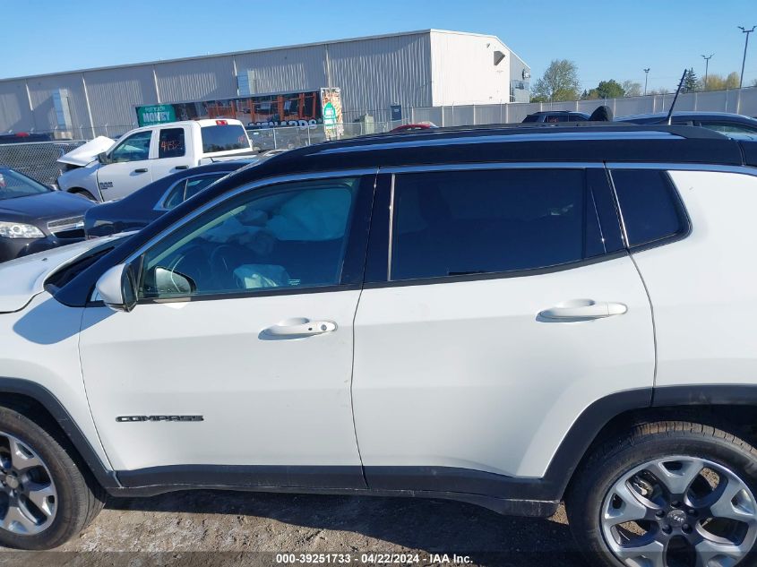 2018 Jeep Compass Limited 4X4 VIN: 3C4NJDCBXJT365653 Lot: 39251733