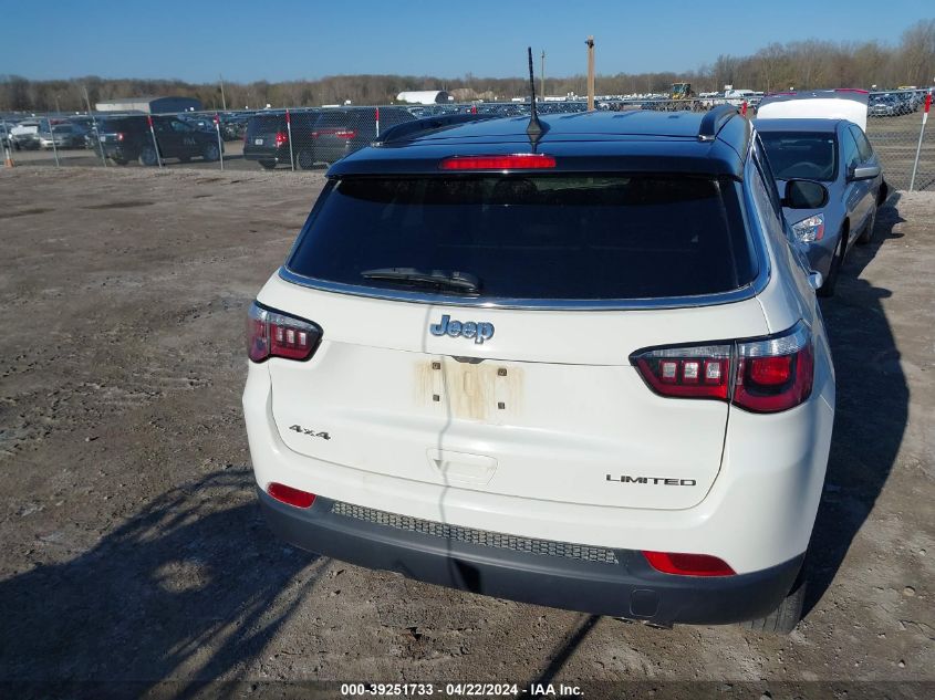 2018 Jeep Compass Limited 4X4 VIN: 3C4NJDCBXJT365653 Lot: 39251733