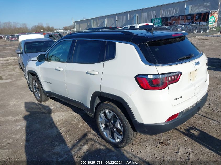 2018 Jeep Compass Limited 4X4 VIN: 3C4NJDCBXJT365653 Lot: 39251733