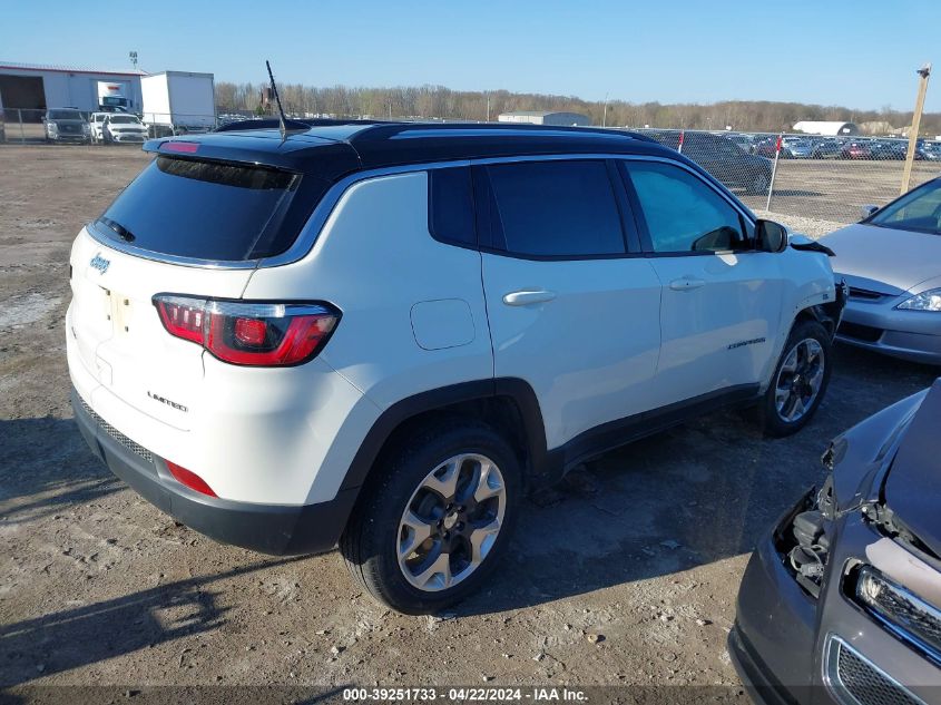 2018 Jeep Compass Limited 4X4 VIN: 3C4NJDCBXJT365653 Lot: 39251733