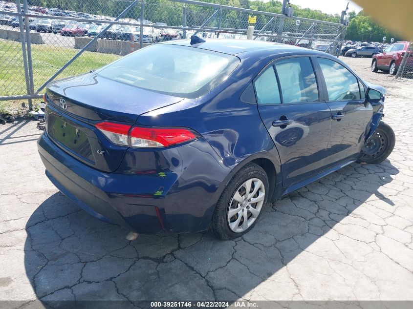 2020 Toyota Corolla Le VIN: JTDEPRAE8LJ093347 Lot: 39251746