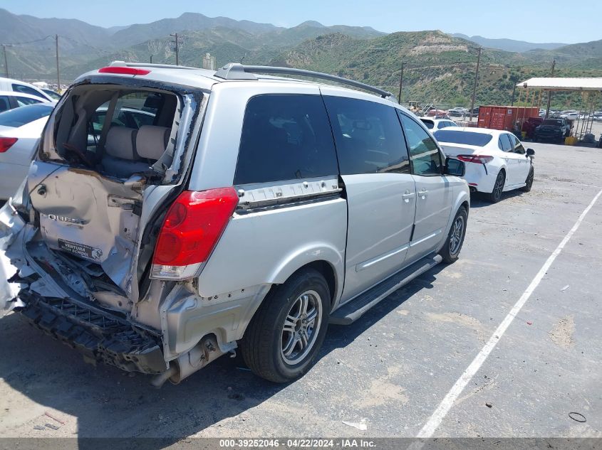 2004 Nissan Quest 3.5 Sl VIN: 5N1BV28UX4N321335 Lot: 39252046