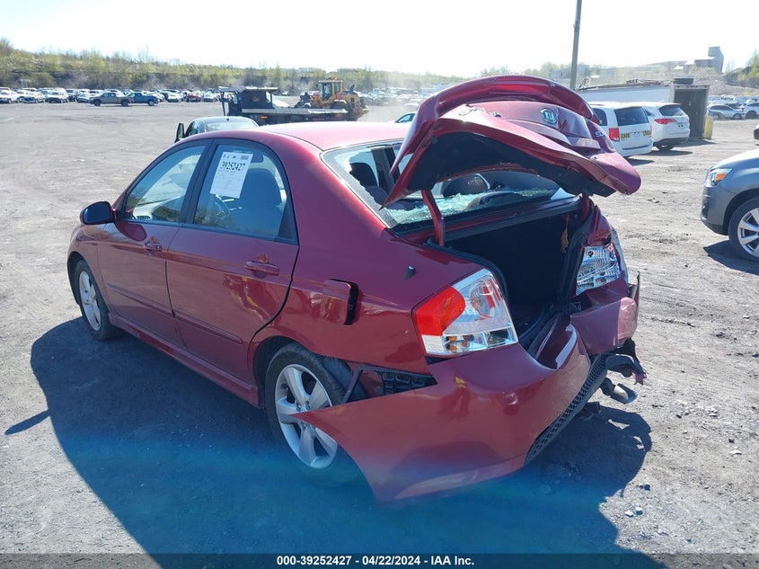 2009 Kia Spectra Sx VIN: KNAFE222095027315 Lot: 39252427