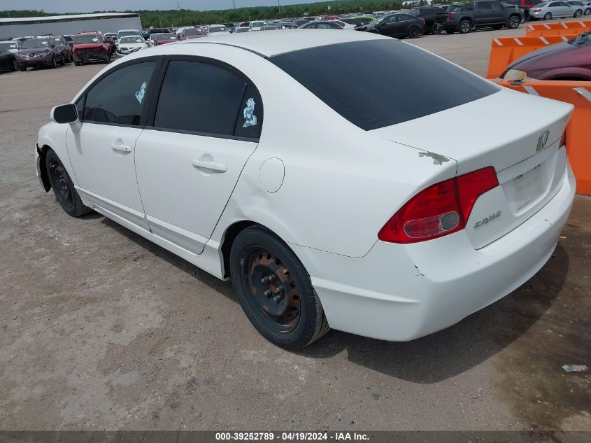 2008 Honda Civic Lx VIN: 1HGFA16558L057001 Lot: 39252789