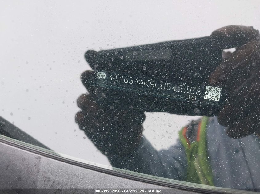 2020 Toyota Camry Se Hybrid VIN: 4T1G31AK9LU545568 Lot: 39252896