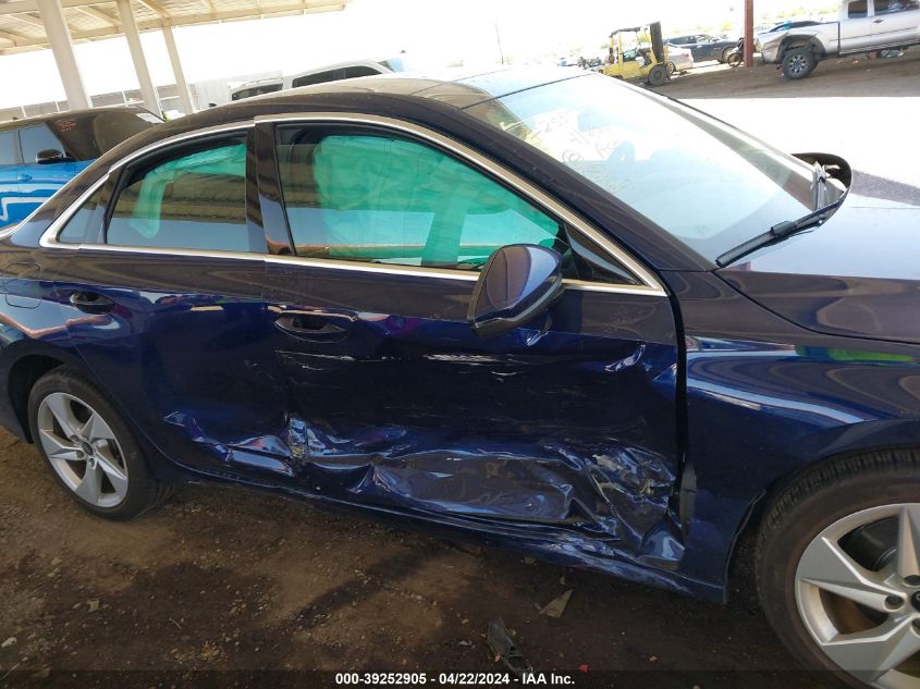 2022 Audi A3 Premium Plus 40 Tfsi Front-Wheel Drive S Tronic VIN: WAUBUDGY5NA093810 Lot: 39252905