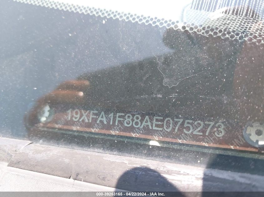2010 Honda Civic Ex VIN: 19XFA1F88AE075273 Lot: 39253165
