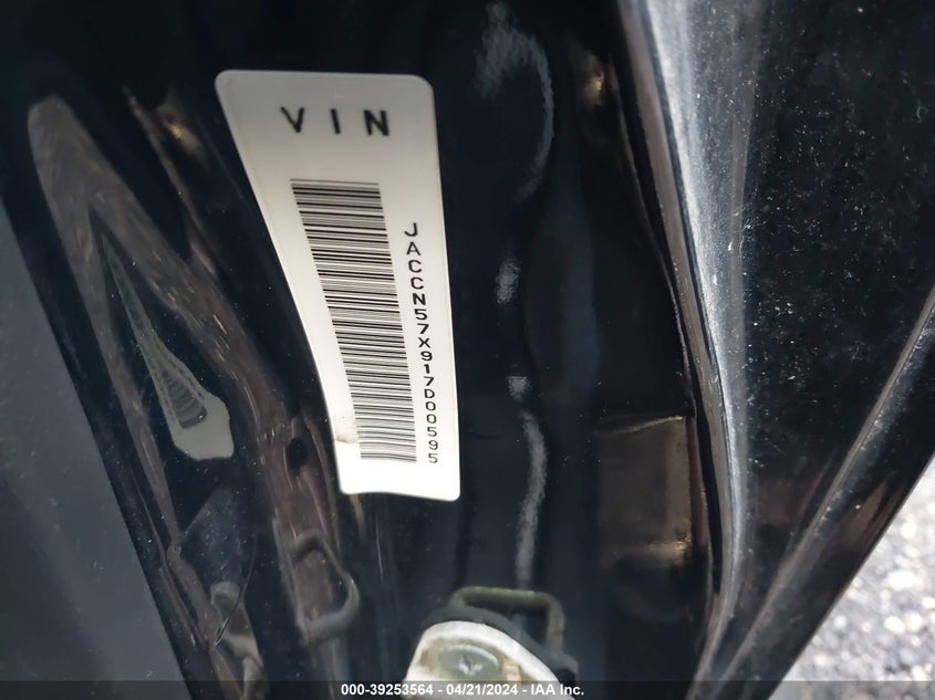 2001 ISUZU VEHICROSS VIN: JACCN57X917D00595