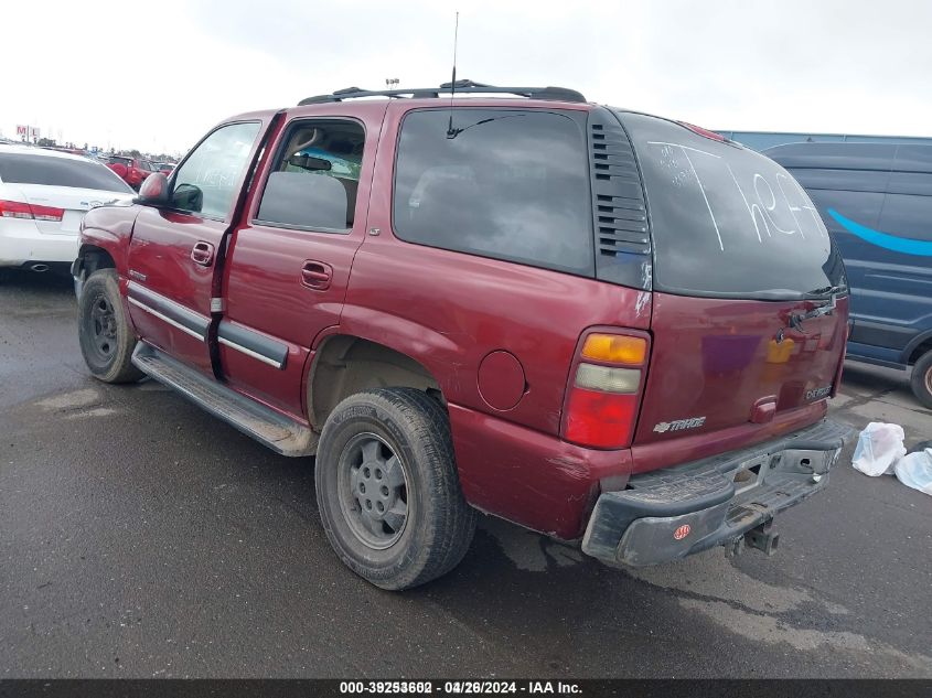 2001 Chevrolet Tahoe Lt VIN: 1GNEK13T81J284170 Lot: 39253602