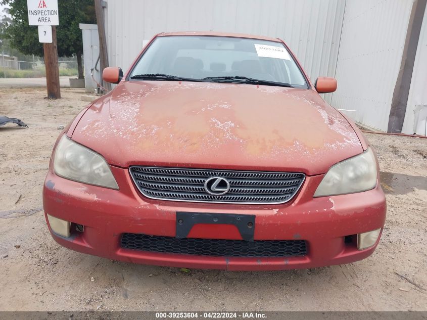 2001 Lexus Is 300 VIN: JTHBD182X10019177 Lot: 39253604
