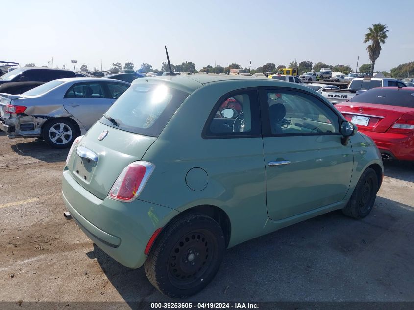 2013 Fiat 500 Pop VIN: 3C3CFFAR0DT698361 Lot: 39253605