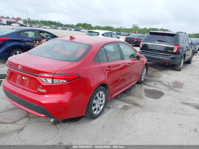 VIN JTDEPRAEXLJ057384 2020 TOYOTA COROLLA LE