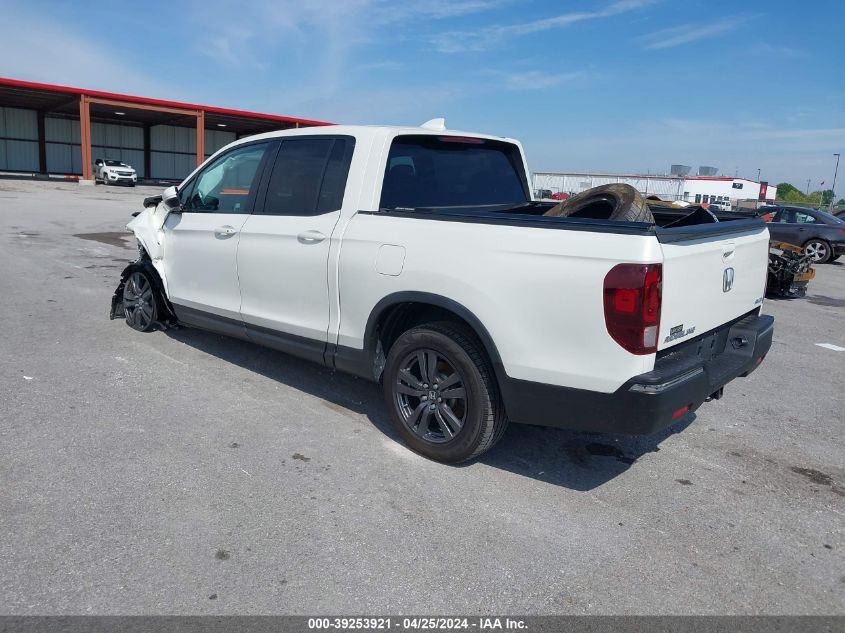 2018 Honda Ridgeline Sport VIN: 5FPYK3F17JB003888 Lot: 39253921