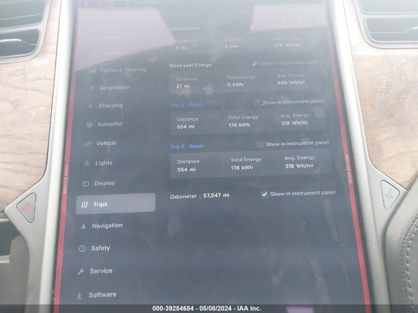 2019 Tesla Model S 100D/75D/Long Range/Standard Range VIN: 5YJSA1E20KF302477 Lot: 39254684