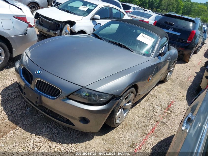 2003 BMW Z4 2.5I VIN: 4USBT33463LS42305 Lot: 39254723