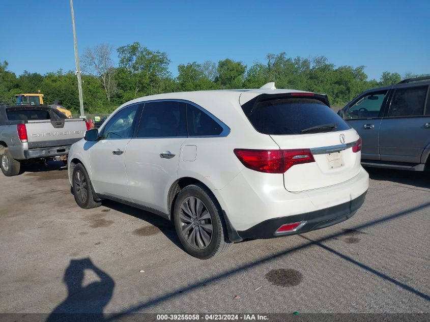 2015 Acura Mdx Technology Package VIN: 5FRYD3H44FB003024 Lot: 39255058