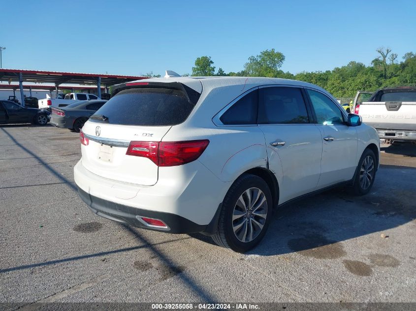 2015 Acura Mdx Technology Package VIN: 5FRYD3H44FB003024 Lot: 39255058