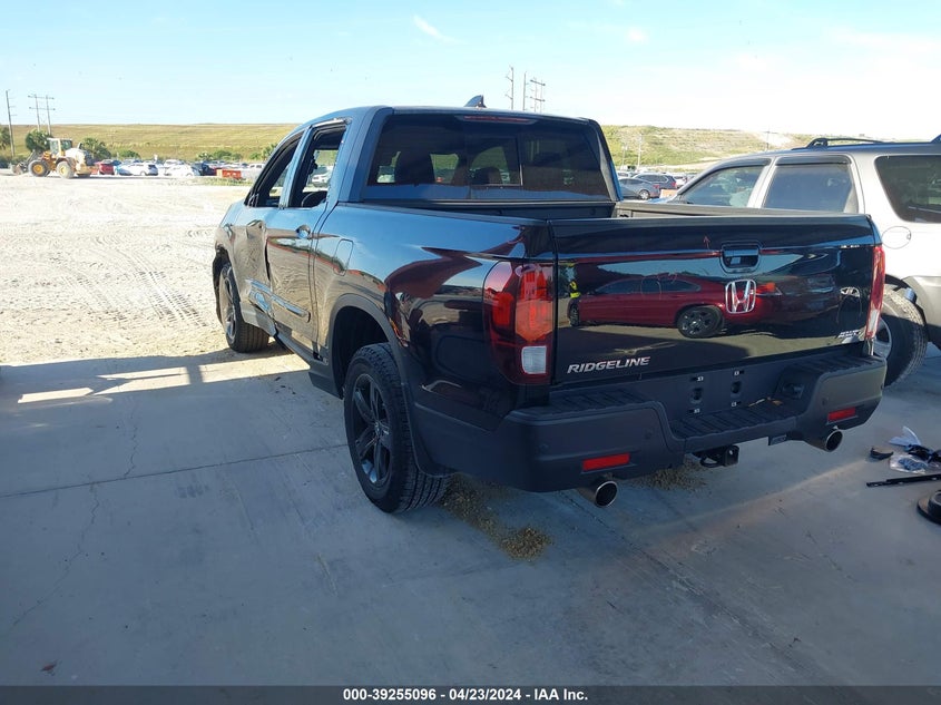 VIN 5FPYK3F8XNB026617 2022 HONDA RIDGELINE BLACK EDITION