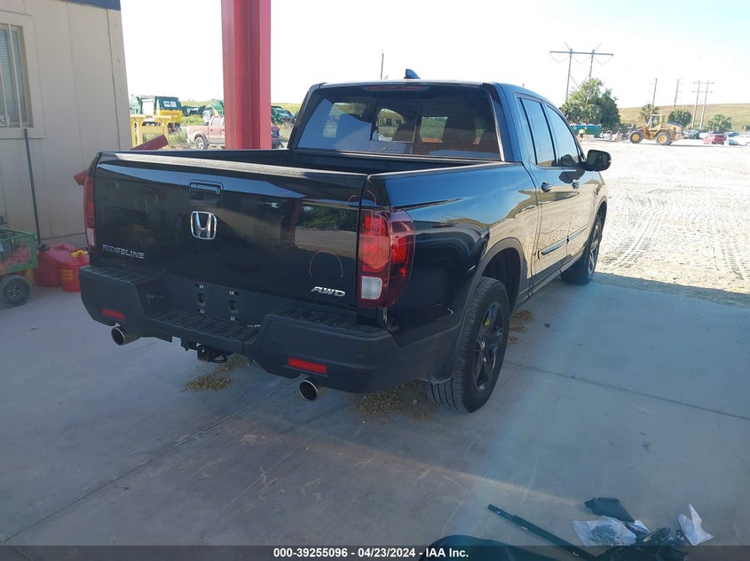 VIN 5FPYK3F8XNB026617 2022 HONDA RIDGELINE BLACK EDITION