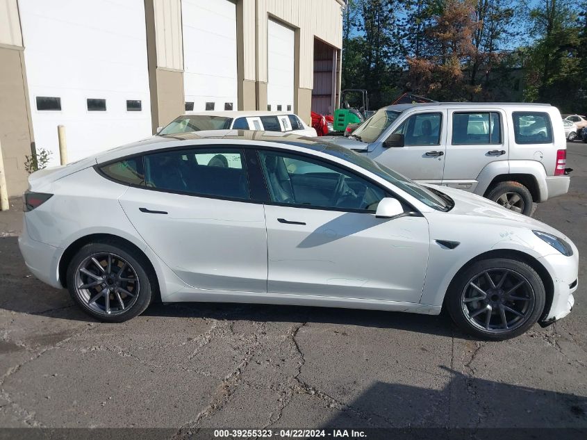 2021 Tesla Model 3 Standard Range Plus Rear-Wheel Drive VIN: 5YJ3E1EA7MF929664 Lot: 39255323