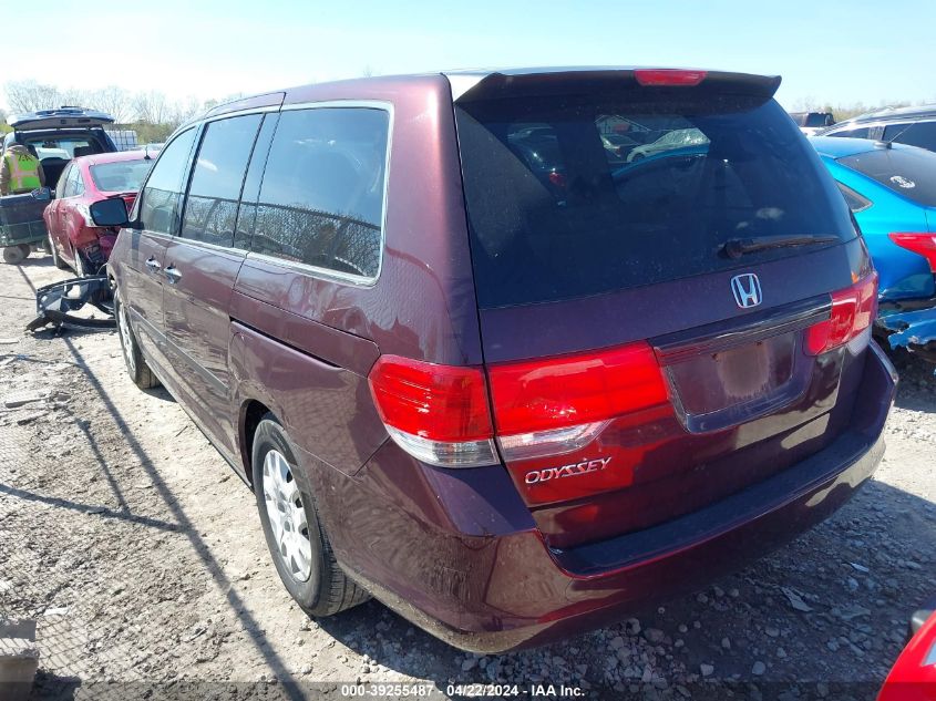 2009 Honda Odyssey Lx VIN: 5FNRL38229B002188 Lot: 39255487