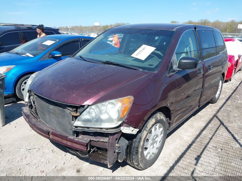 2009 Honda Odyssey Lx VIN: 5FNRL38229B002188 Lot: 39255487