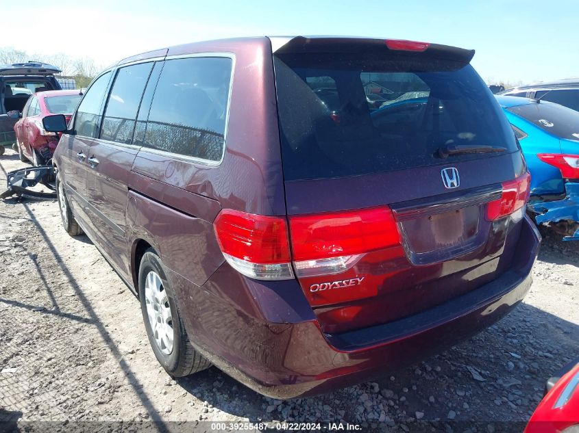 2009 Honda Odyssey Lx VIN: 5FNRL38229B002188 Lot: 39255487