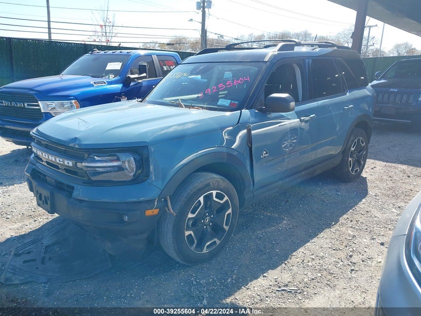 2021 Ford Bronco Sport Outer Banks VIN: 3FMCR9C64MRA90004 Lot: 39255604