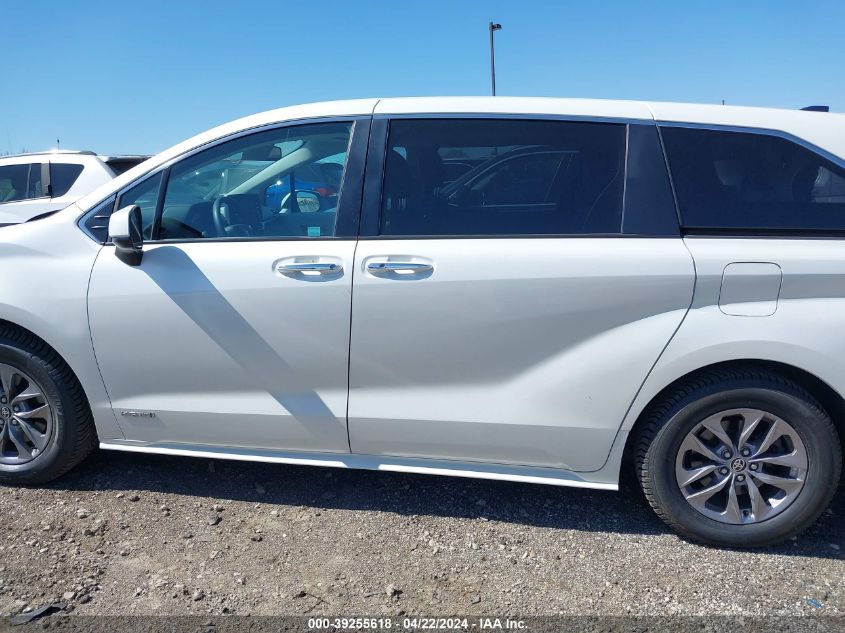 2021 Toyota Sienna Xle VIN: 5TDYSKFC5MS005787 Lot: 39255618