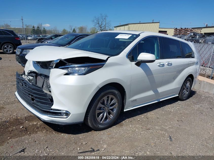 2021 Toyota Sienna Xle VIN: 5TDYSKFC5MS005787 Lot: 39255618