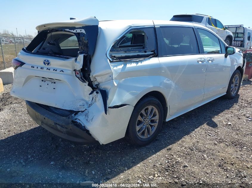 2021 Toyota Sienna Xle VIN: 5TDYSKFC5MS005787 Lot: 39255618