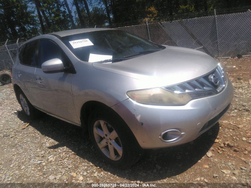 2009 Nissan Murano S VIN: JN8AZ18U79W010336 Lot: 39255725