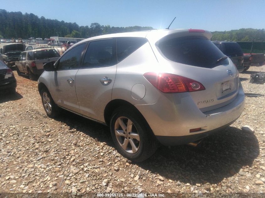 2009 Nissan Murano S VIN: JN8AZ18U79W010336 Lot: 39255725