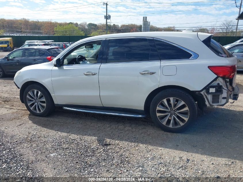 2016 Acura Mdx Technology Acurawatch Plus Packages/Technology Package VIN: 5FRYD4H43GB014801 Lot: 39256120