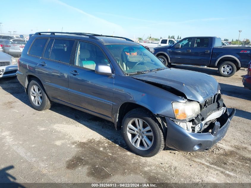 2006 Toyota Highlander Hybrid Limited V6 VIN: JTEEW21AX60029114 Lot: 39256913