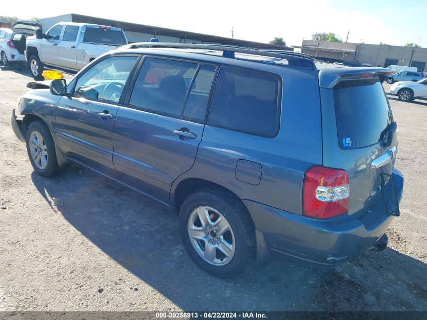 2006 Toyota Highlander Hybrid Limited V6 VIN: JTEEW21AX60029114 Lot: 39256913