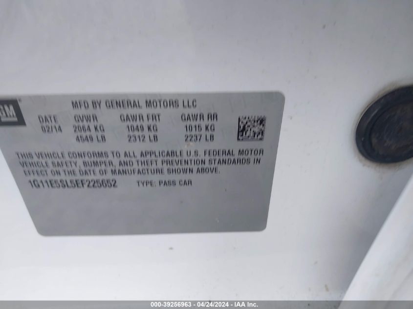 1G11E5SL5EF225652 | 2014 CHEVROLET MALIBU