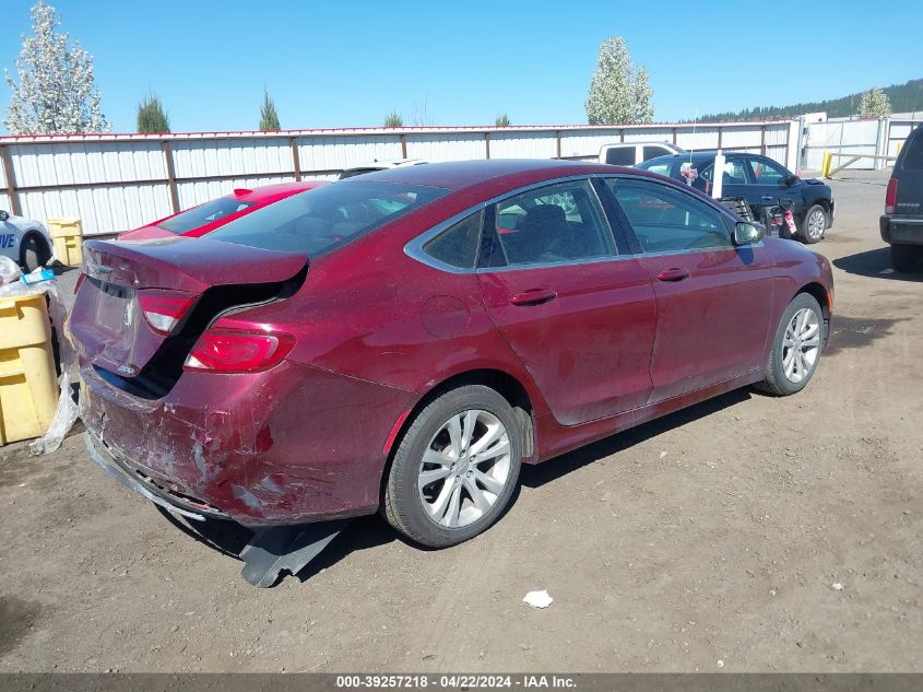 2015 Chrysler 200 Limited VIN: 1C3CCCAB9FN580760 Lot: 39257218