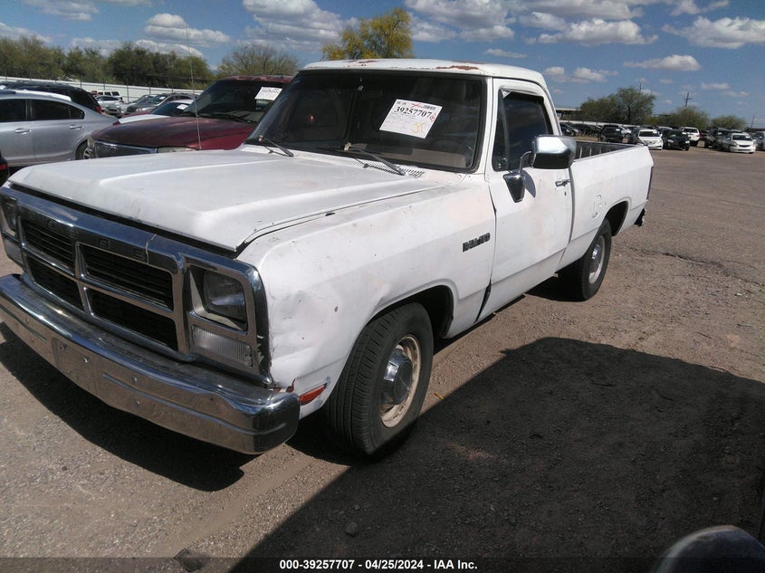 1991 Dodge D-Series D150 VIN: 1B7GE16X8MS297586 Lot: 39257707