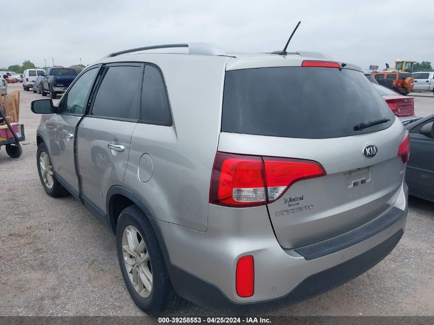 2015 Kia Sorento Lx VIN: 5XYKT3A65FG566761 Lot: 39258553