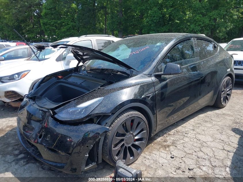 2022 Tesla Model Y Performance Dual Motor All-Wheel Drive VIN: 7SAYGDEF1NF531416 Lot: 39258839