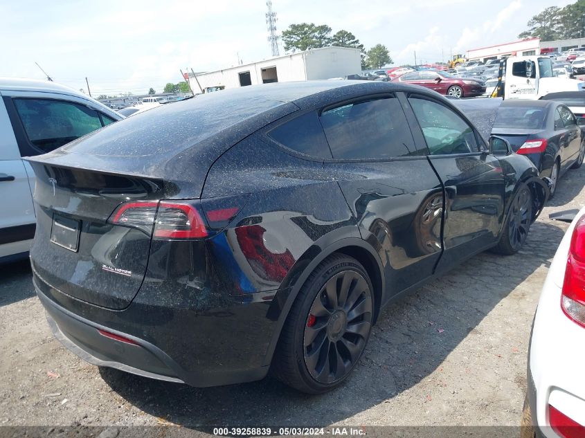 2022 Tesla Model Y Performance Dual Motor All-Wheel Drive VIN: 7SAYGDEF1NF531416 Lot: 39258839