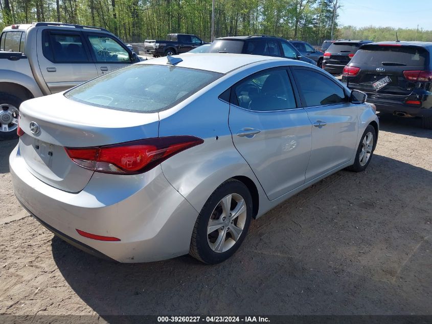 2016 Hyundai Elantra Value Edition VIN: KMHDH4AE0GU553239 Lot: 39260227