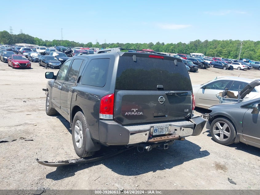 2007 Nissan Armada Le VIN: 5N1BA08A37N720288 Lot: 39260633